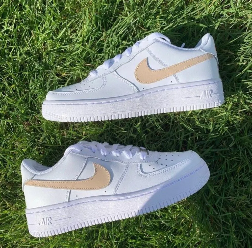 Beige Smooth Custom Air Force 1