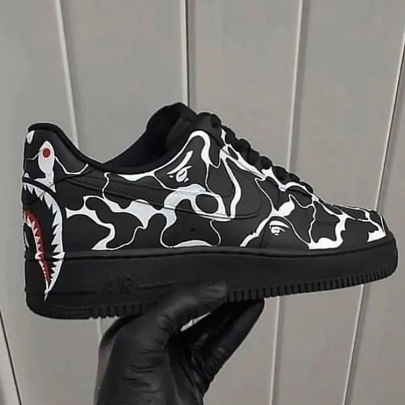 Black White  Custom  Air Force 1