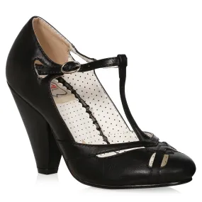 BP403-HARLEY 4" Cone Heel Closed Toe T-Strap Shoe