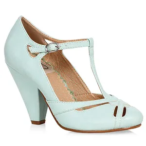 BP403-HARLEY 4" Cone Heel Closed Toe T-Strap Shoe