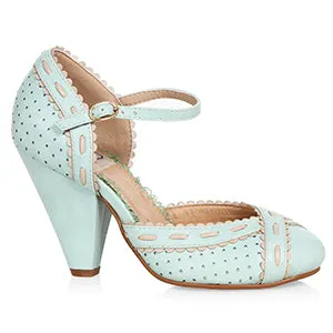 BP403-SIDNEY 4" Heel Two Tone Closed Toe Pump
