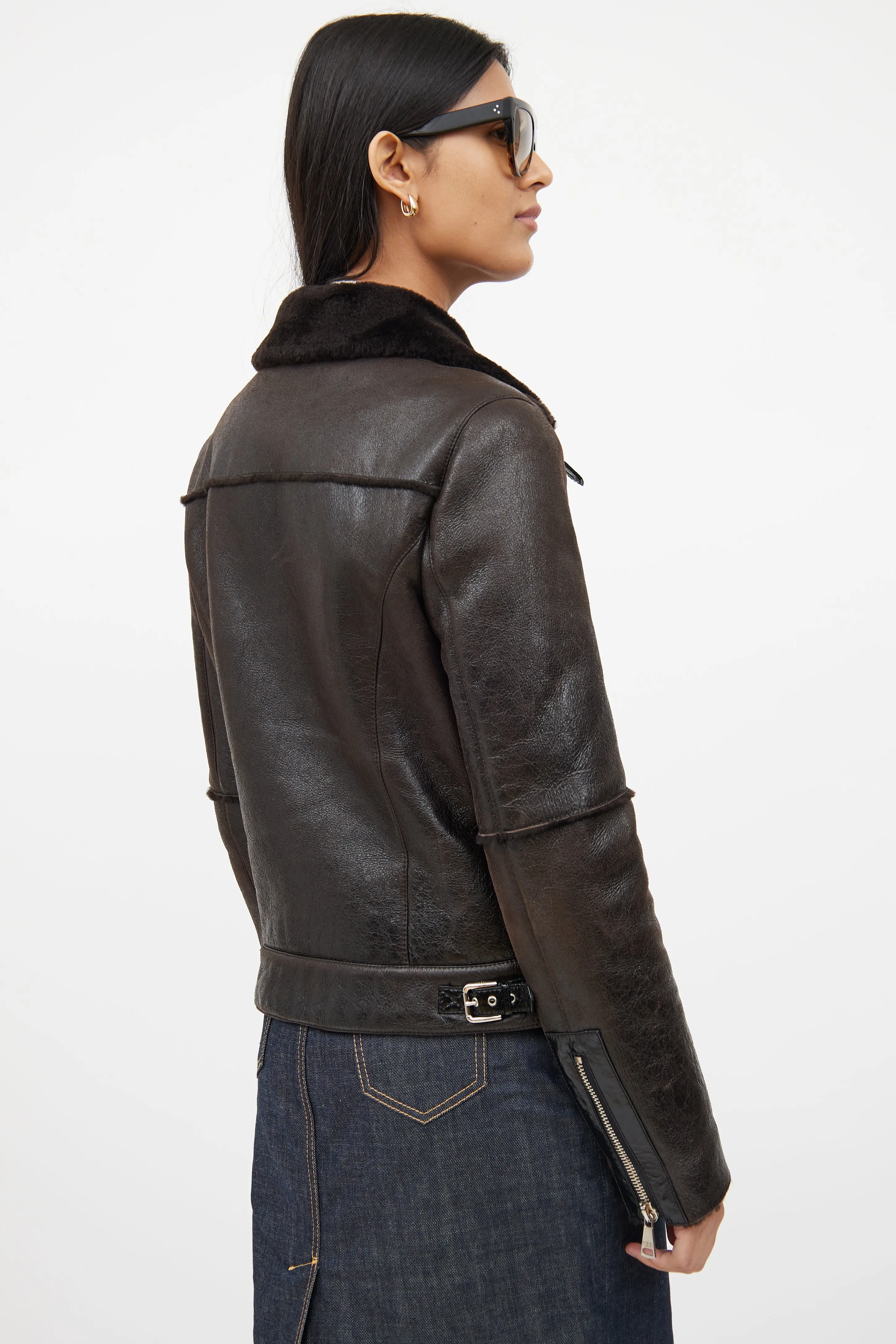 Brown & Black Leather Jacket