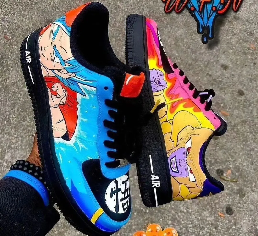 Cartoon Role Blue Yellow Pink Custom Air Force 1