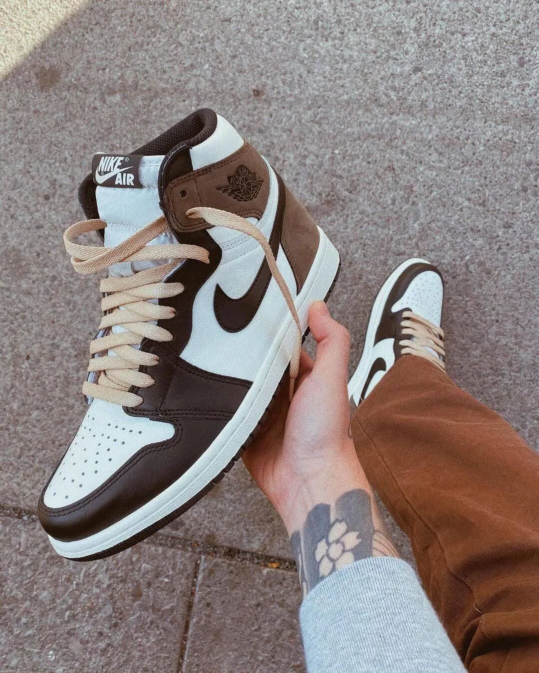 Custom Air Jordan 1 Dark Mocha Sneakers