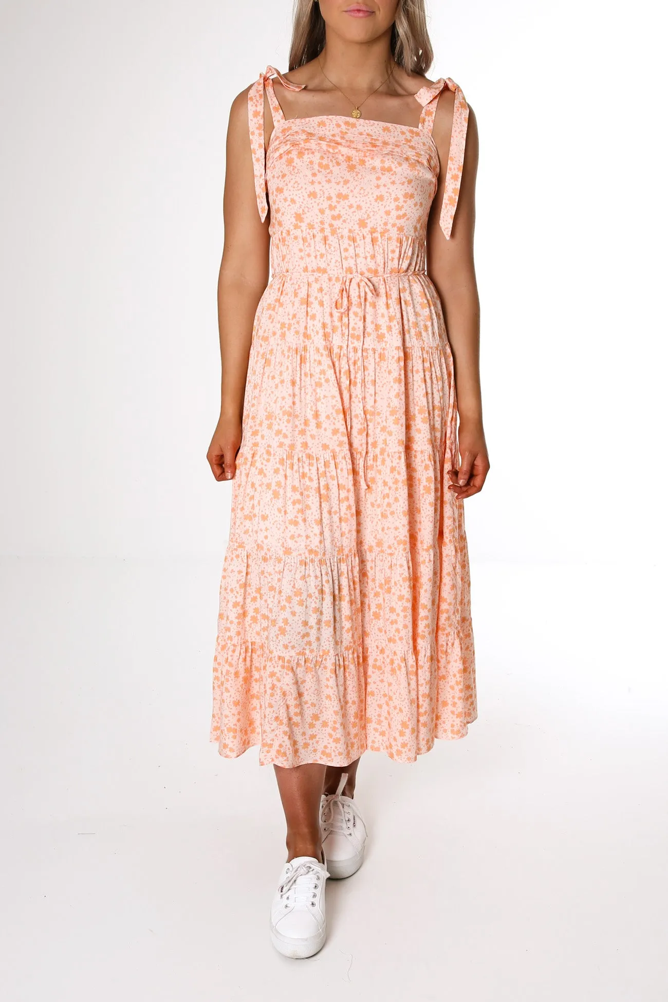 Holly Midi Dress Orange