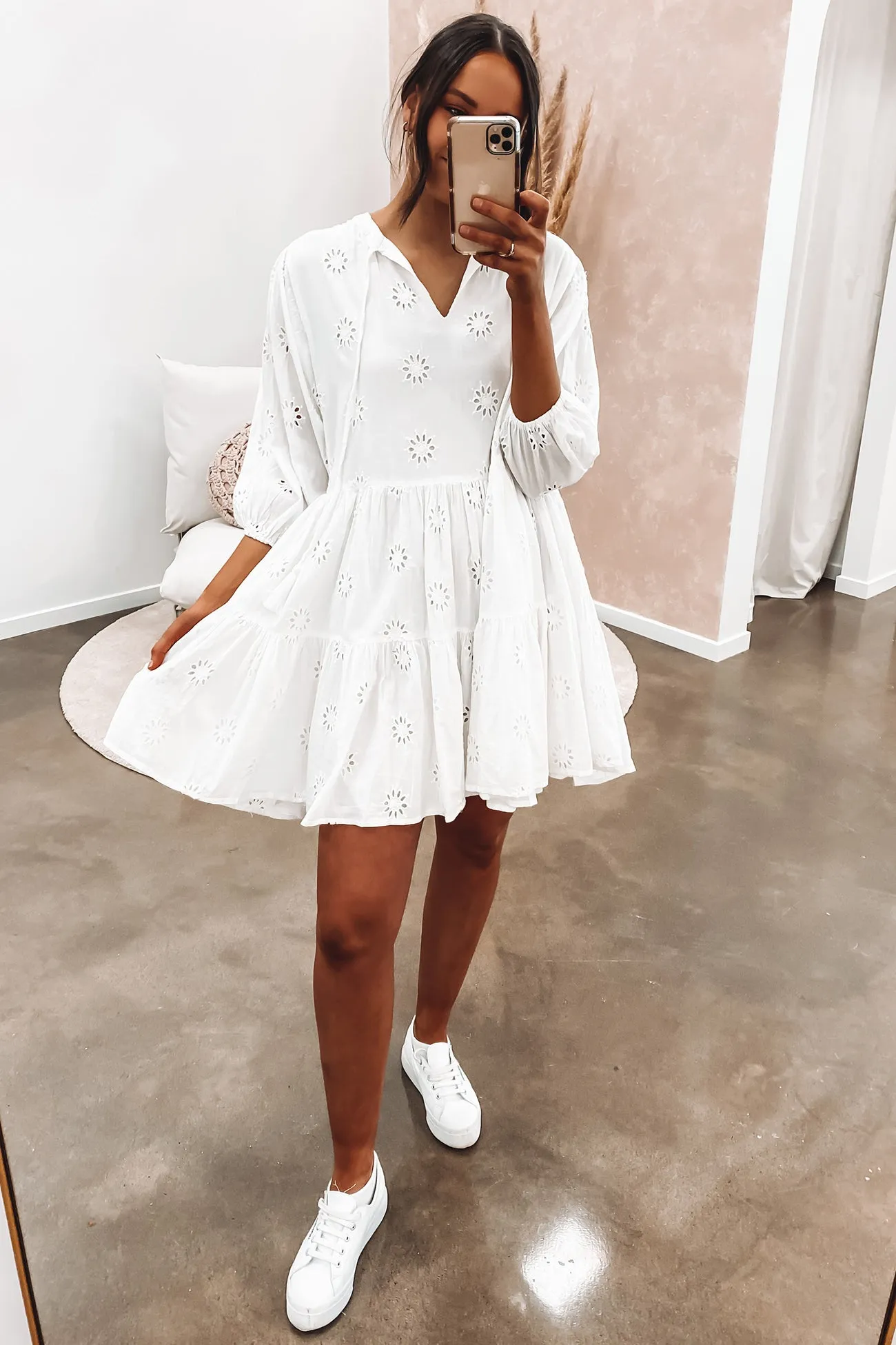 Megan Mini Dress White
