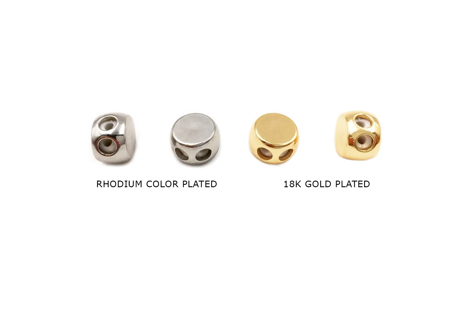 MP3820 Flat Round Bead Stopper CHOOSE COLOR BELOW