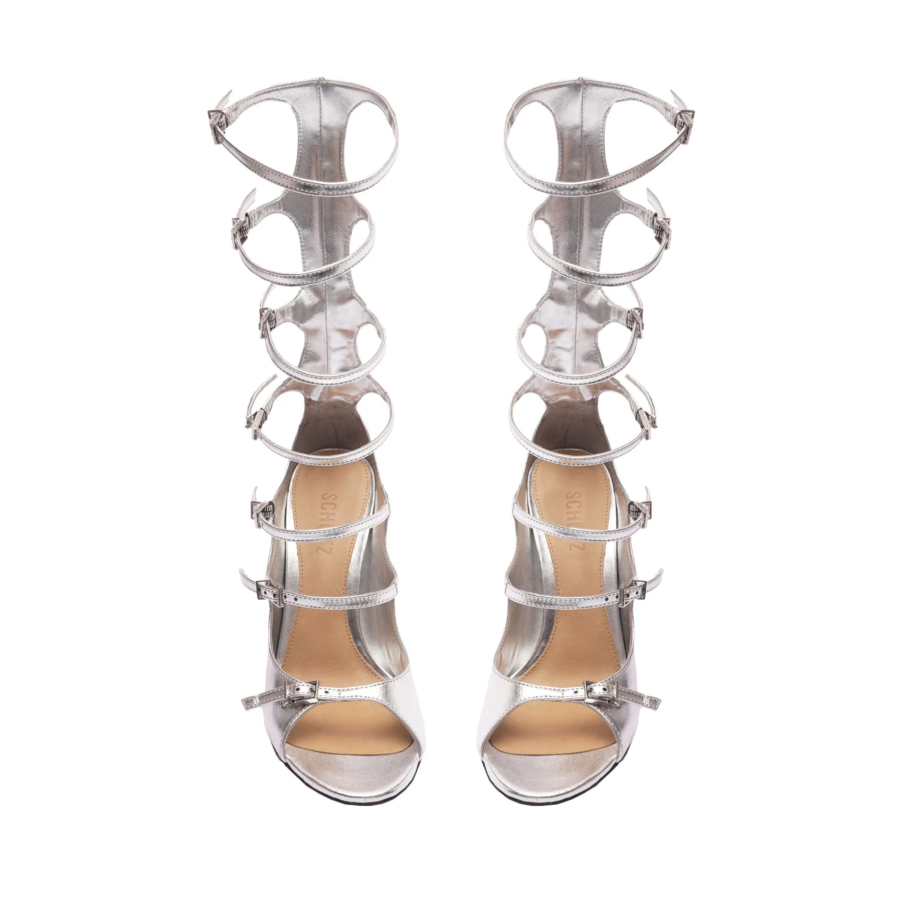 Roman Up Metallic Leather Sandal