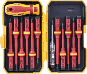 SCREW DRIVER SET 13 PCE INSULATED WITH TESTER