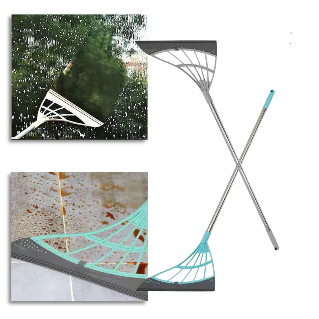 Telescopic rubber sweeper