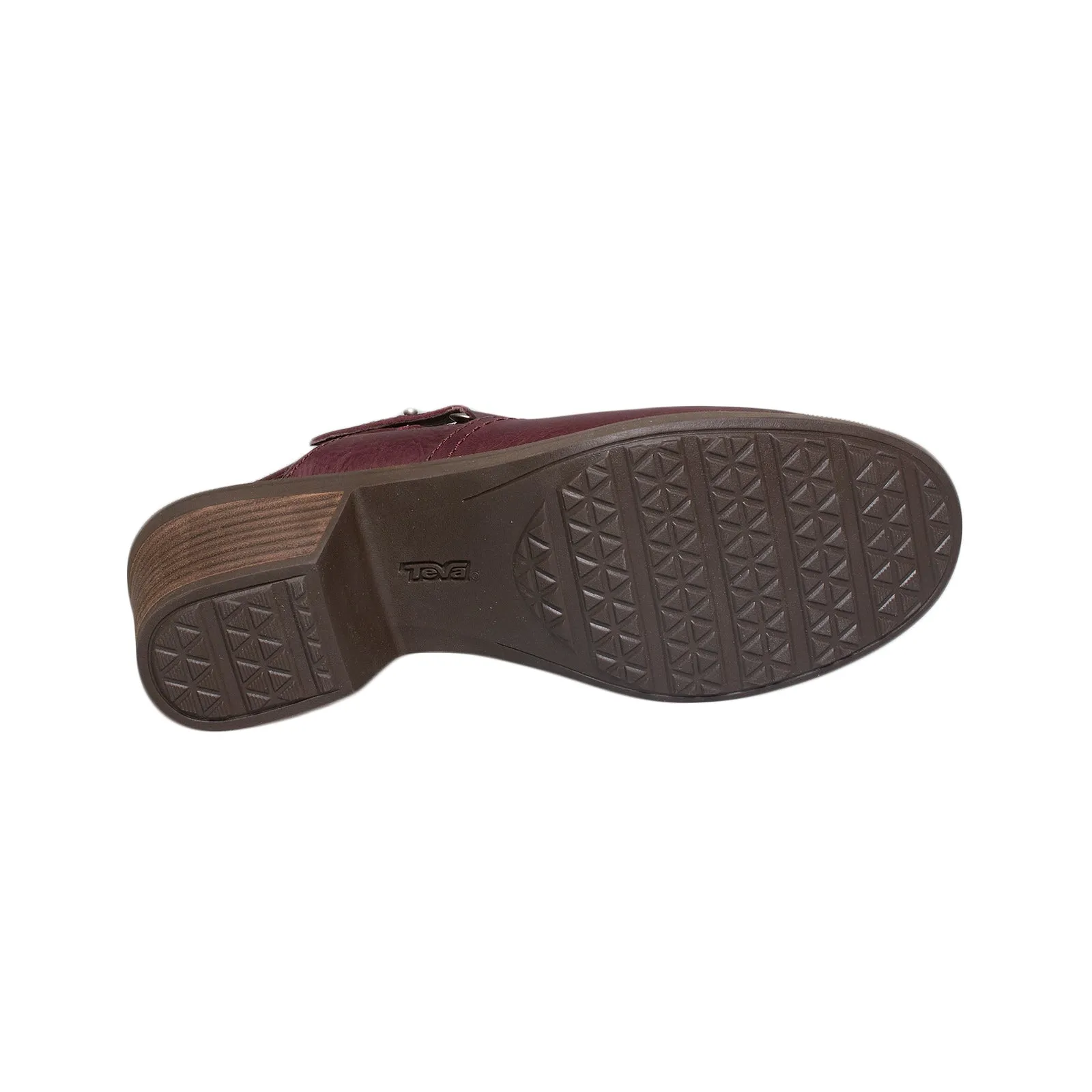 TEVA Foxy Leather Burgundy Clogs - Women's